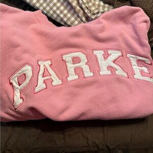 Pink Sweatshirt with White Applique
